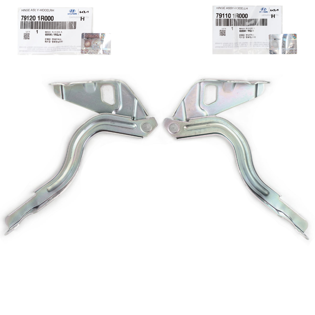 GENUINE Hood Hinge LEFT &amp; RIGHT for 12-17 Hyundai Accent 791101R000 791201R000