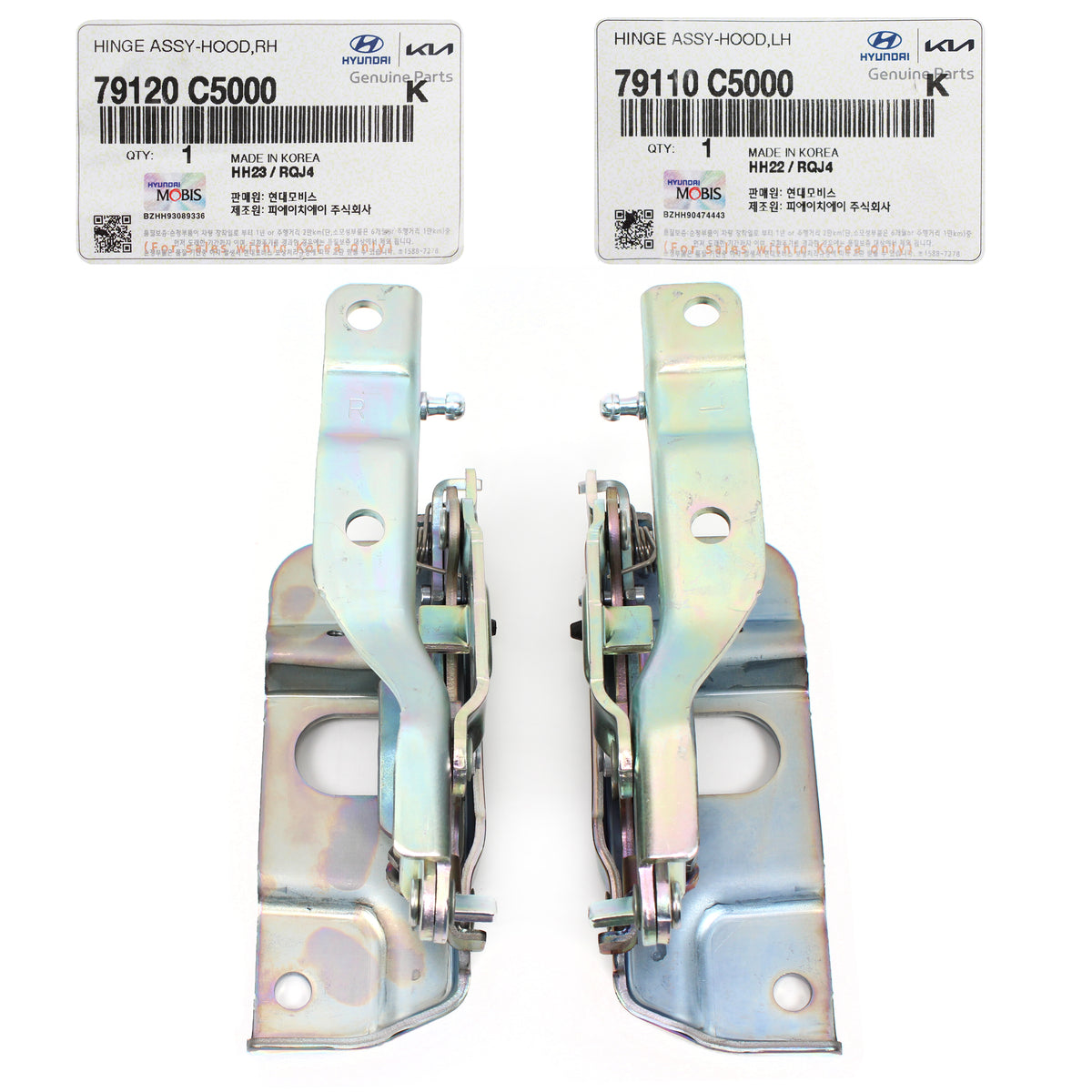 GENUINE Hood Hinge LH &amp; RH Side for Kia Sorento 2016-20 79110C5000 79120C5000