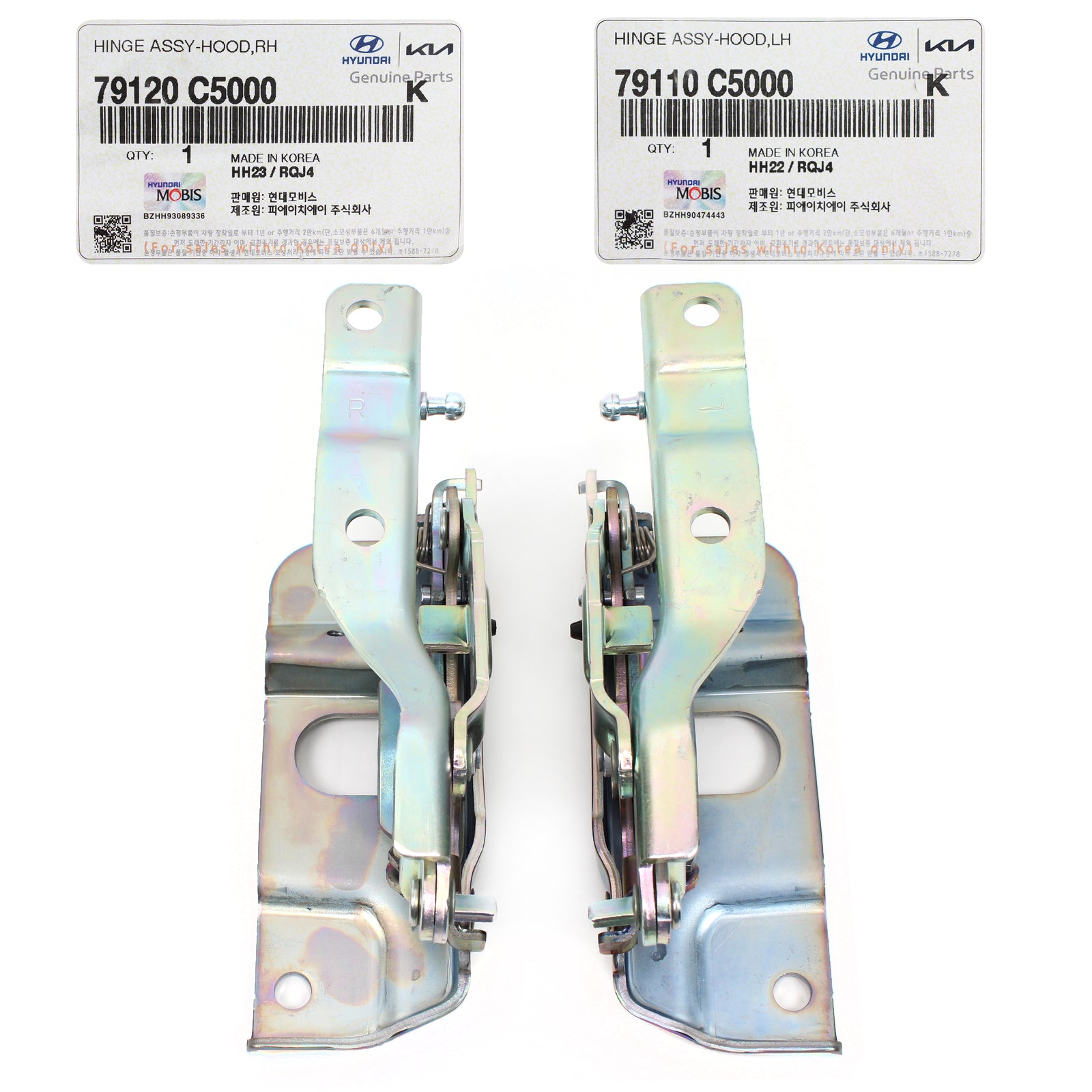 GENUINE Hood Hinge LH & RH Side for Kia Sorento 2016-20 79110C5000 79120C5000