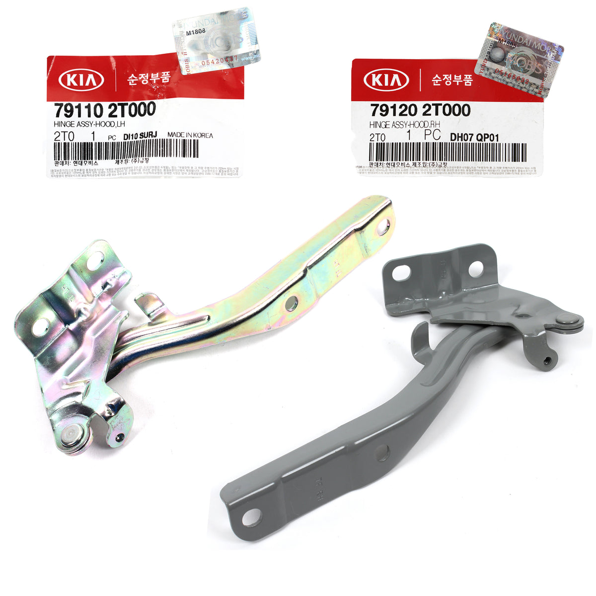 HOOD HINGE LEFT &amp; RIGHT GENUINE for 11-16 Kia Optima 791102T000 791202T000