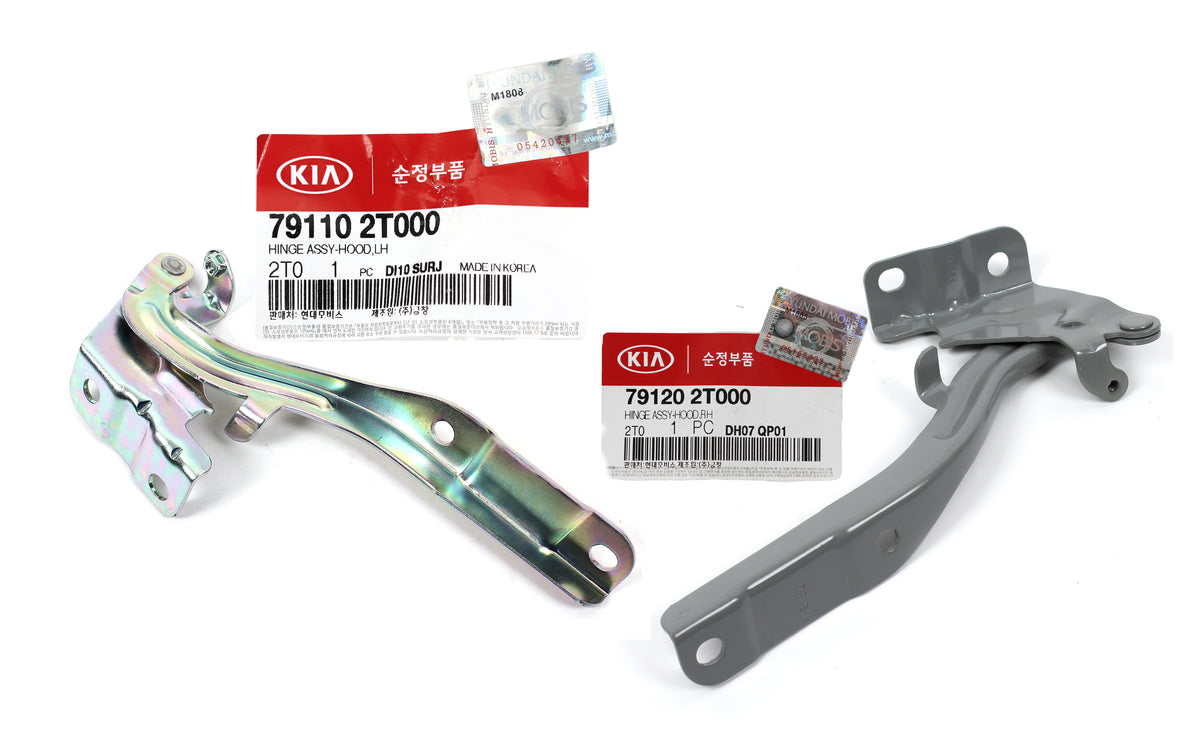 HOOD HINGE LEFT &amp; RIGHT GENUINE for 11-16 Kia Optima 791102T000 791202T000