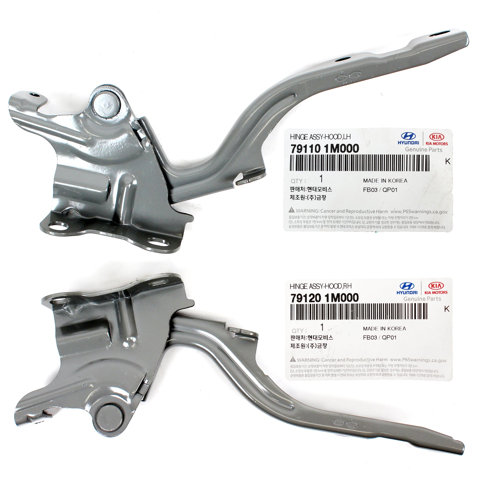 GENUINE Hood Hinge LH RH for 10-13 Kia Forte Forte Koup 791101M000 791201M000