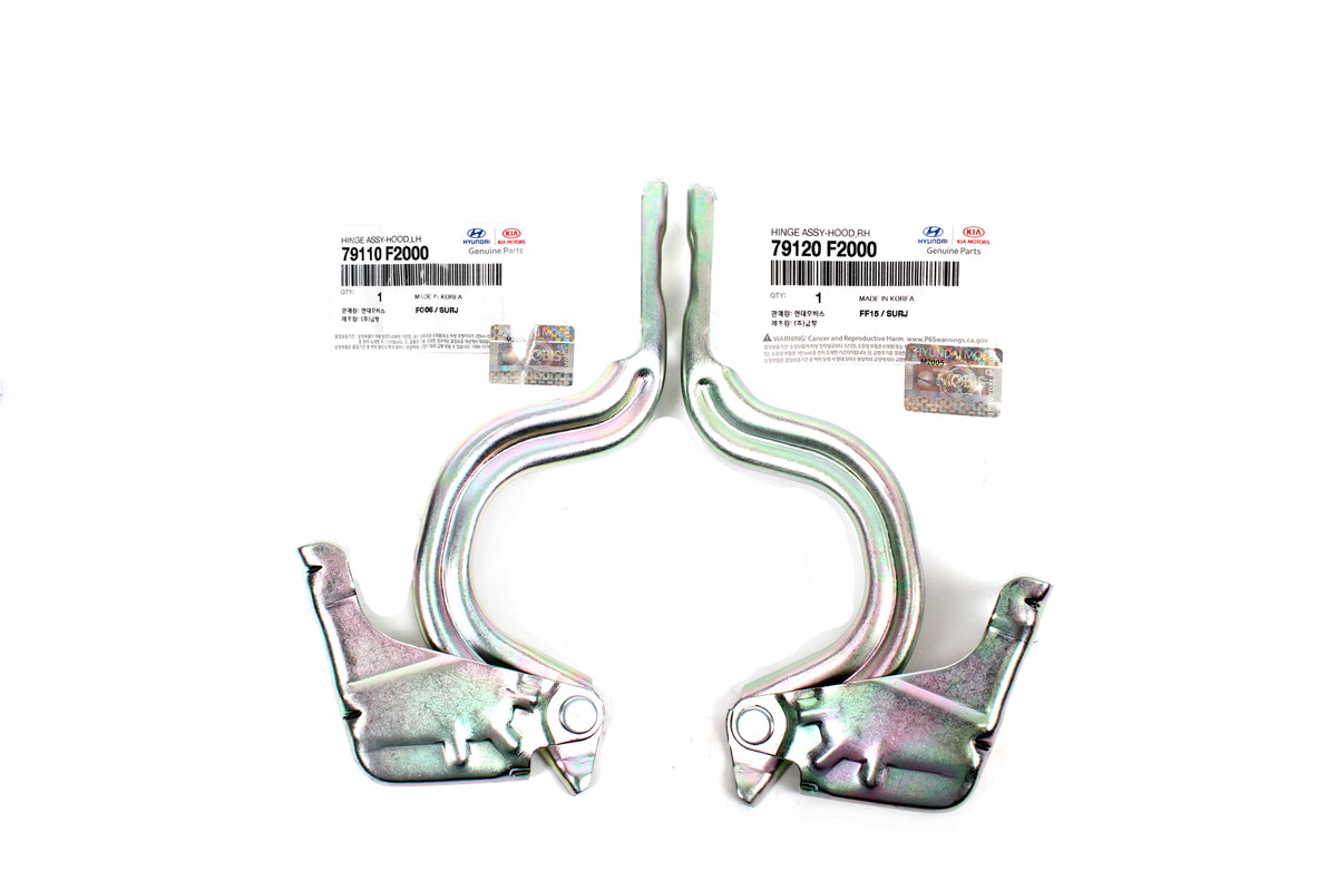 GENUINE Hood Hinge LH &amp; RH for 17-20 Hyundai Elantra Sedan 79110F2000 79120F2000
