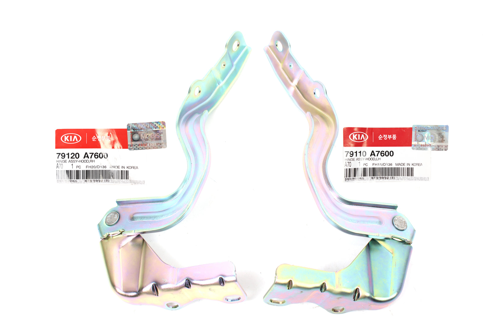 OEM Hood Hinge LEFT & RIGHT for 2014-2018 Kia Forte Forte5 79110A7600 79120A7600