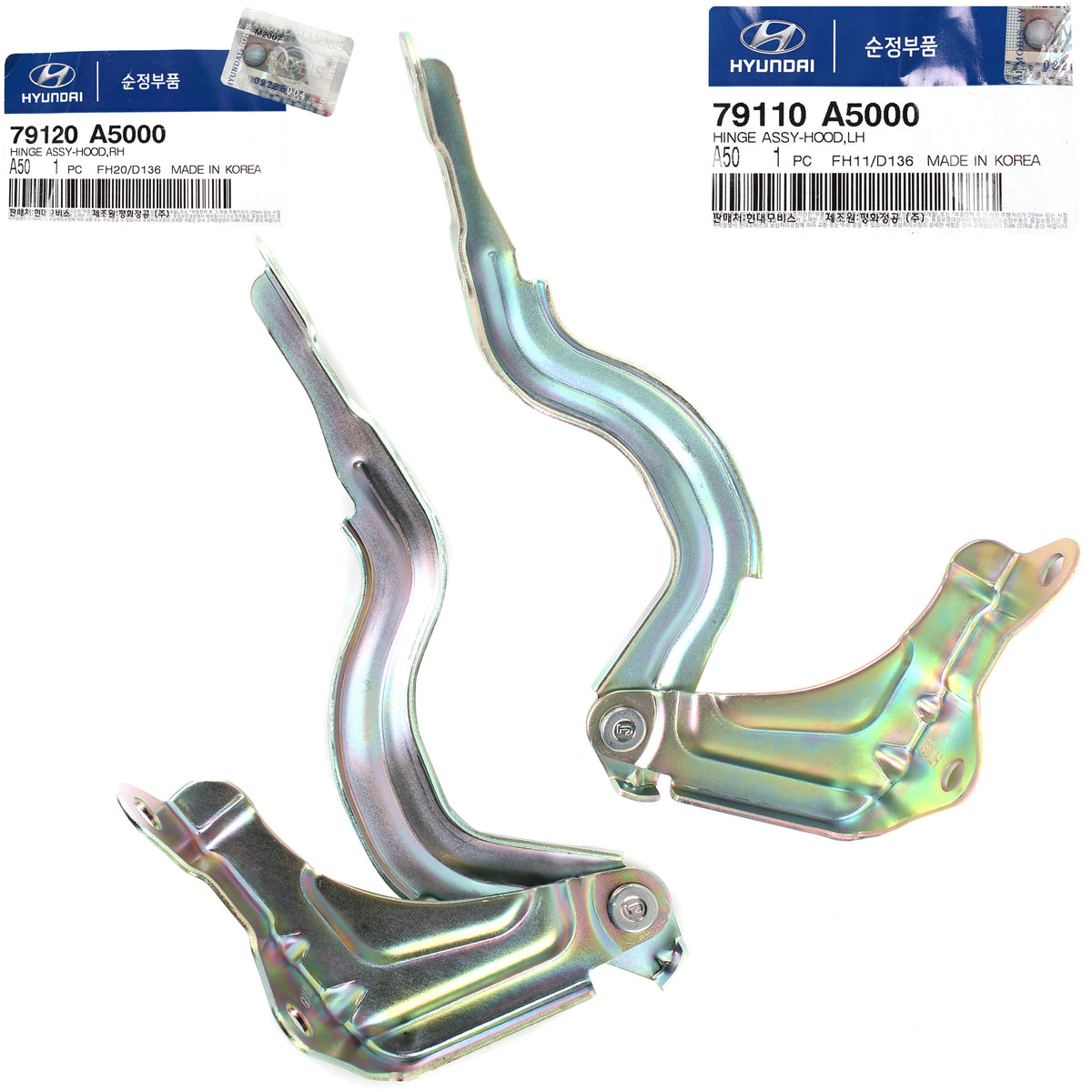 GENUINE Hood Hinge LEFT &amp; RIGHT for 13-17 Hyundai Elantra GT 79120A5000