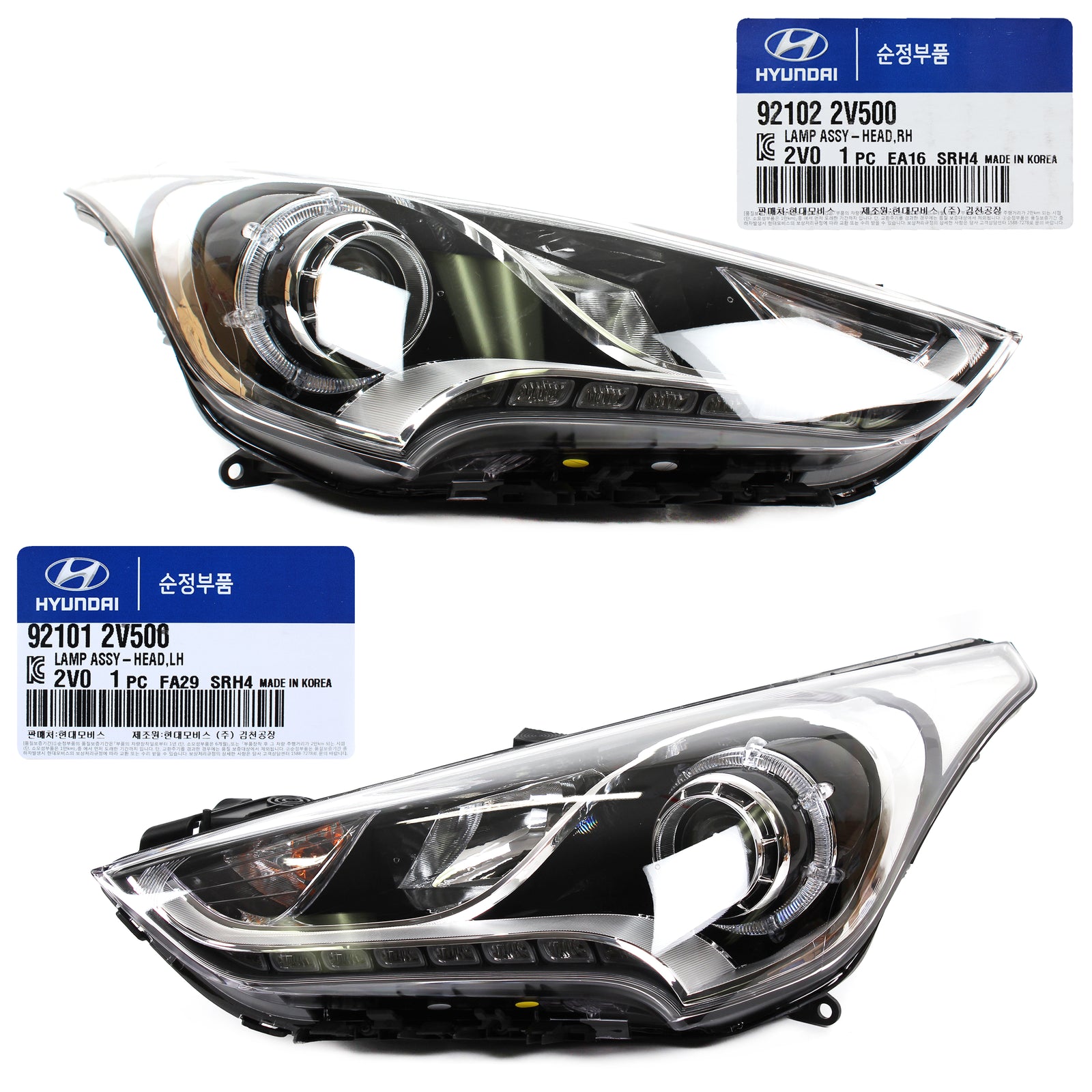 GENUINE LED Headlight LH RH for 13-17 Hyundai Veloster Turbo OEM 921012V500