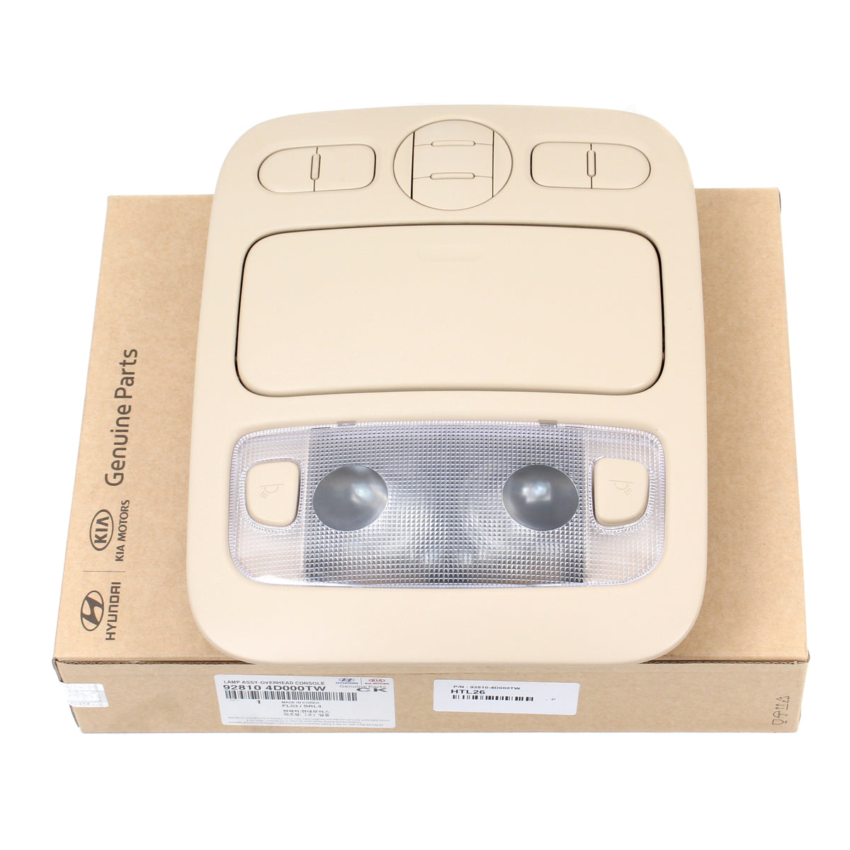 Overhead Console lamp BEIGE OEM for 2006-2014 Entourage Sedona 928104D000TW