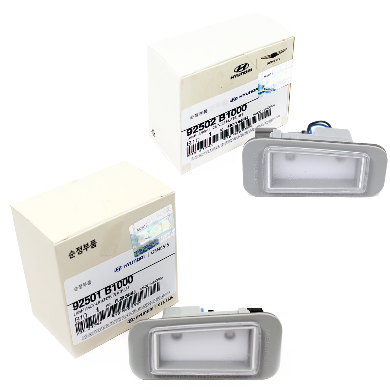 GENUINE License Plate Light lamp LEFT & RIGHT for 2015-2016 Genesis 92502B1000