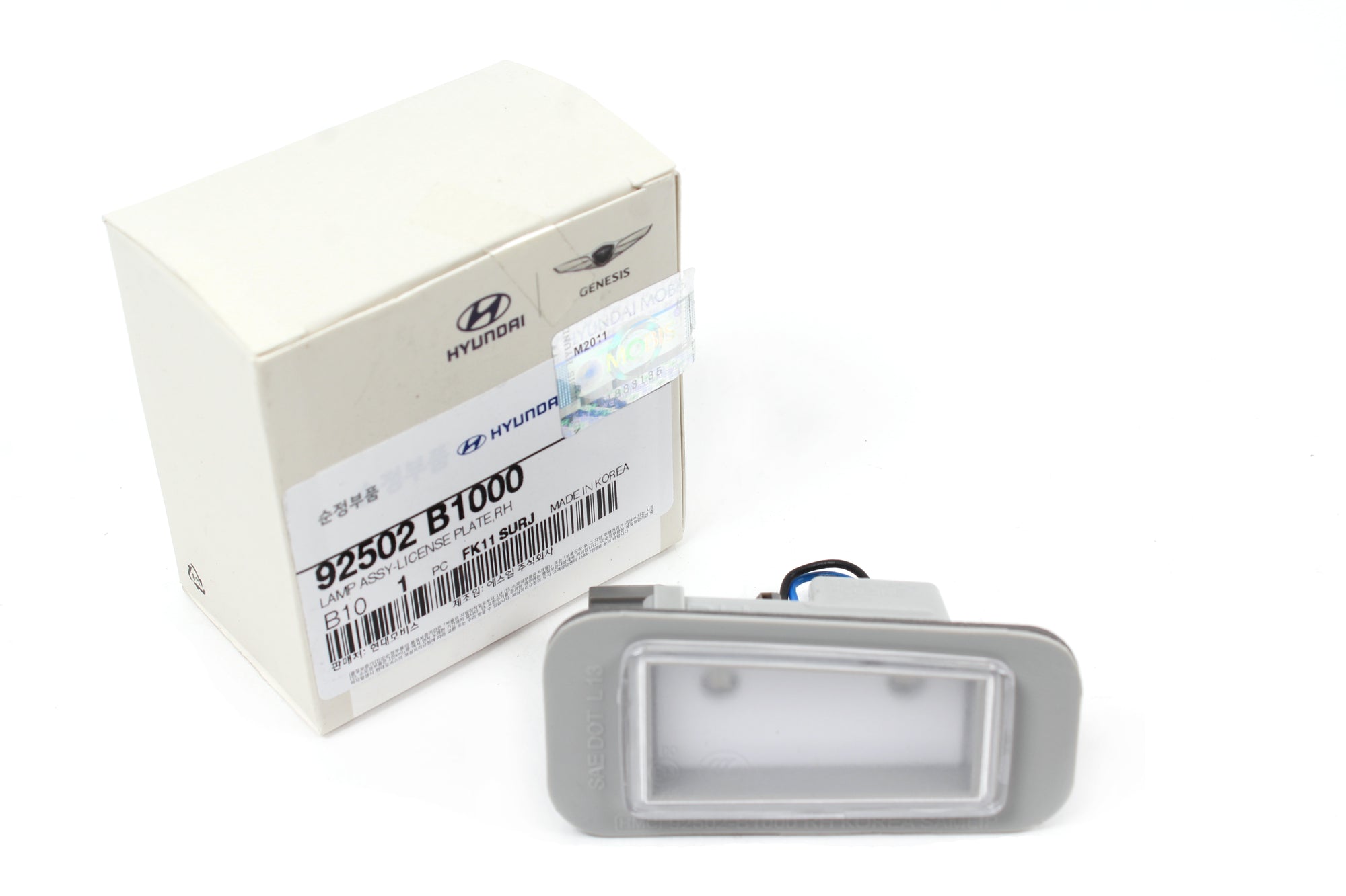 GENUINE License Plate Light lamp RIGHT PASSENGER for 2015-16 Genesis 92502B1000