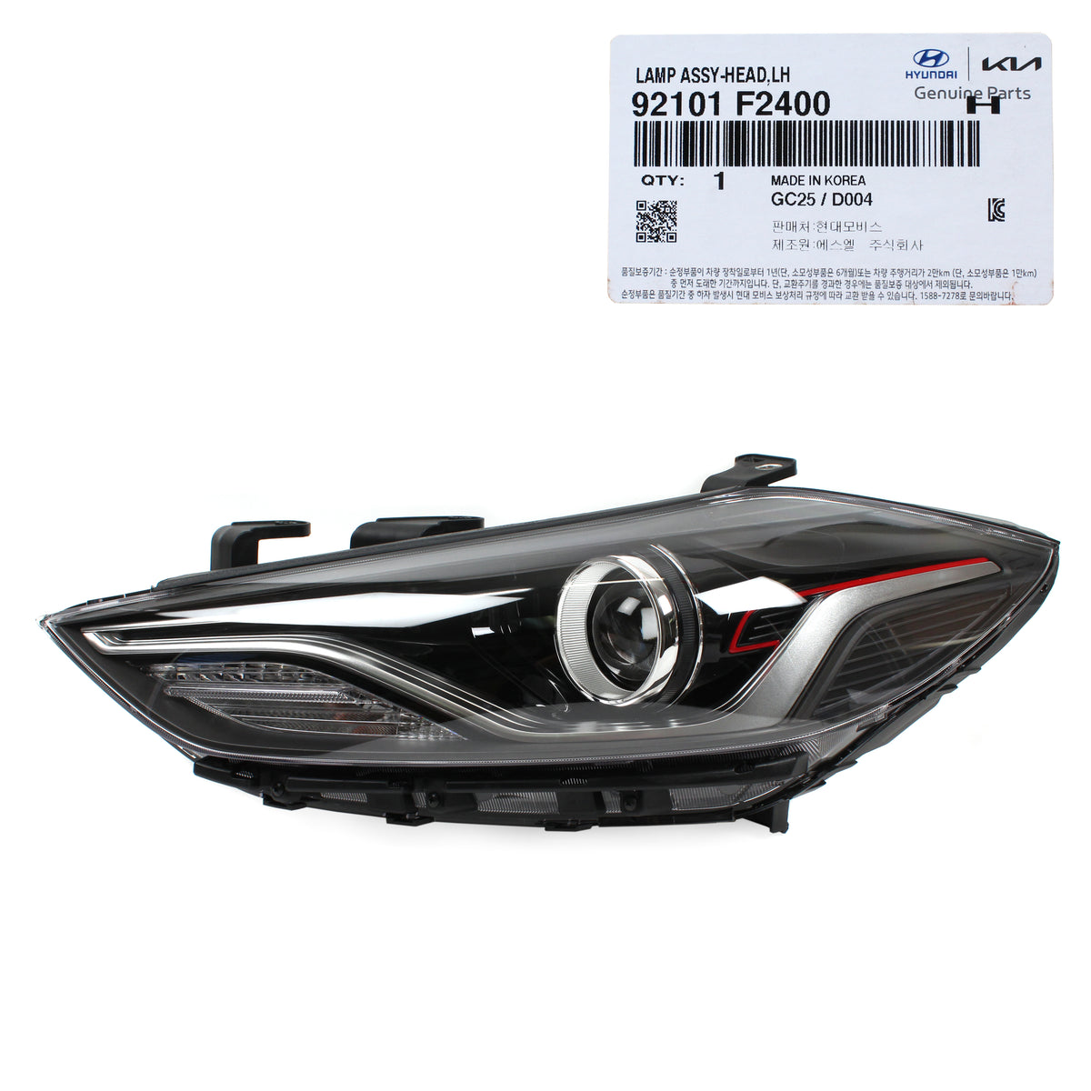 GENUINE HID DRL Headlight LEFT DRIVER for 2018 Hyundai Elantra Sport 92101F2400