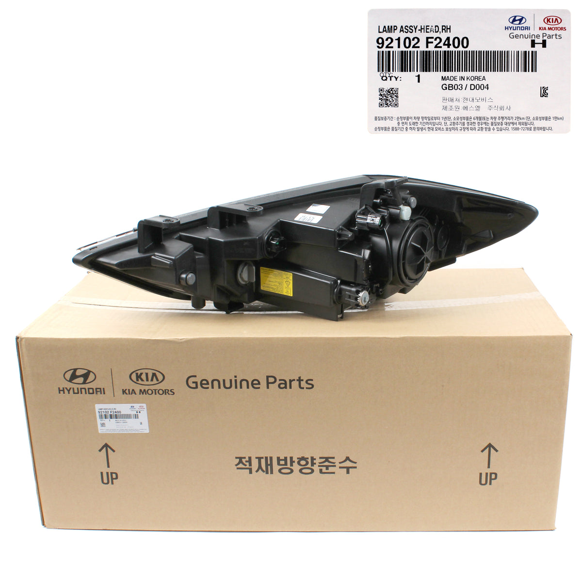 OEM HID DRL Headlight RIGHT PASSENGER for 2018 Hyundai Elantra Sport 92102F2400