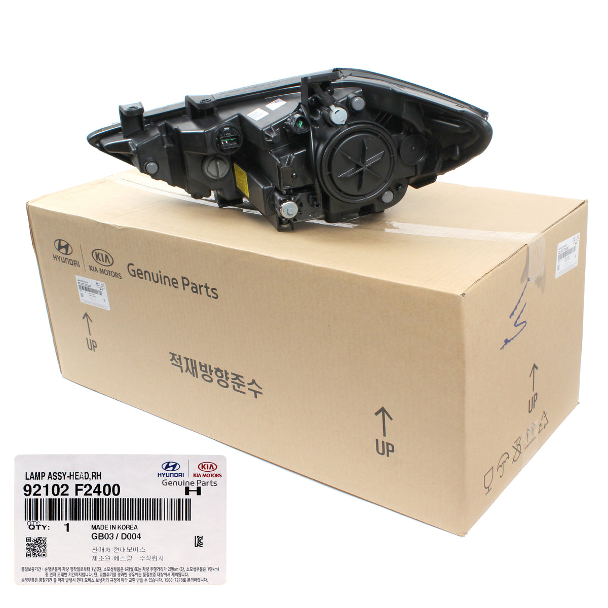 OEM HID DRL Headlight RIGHT PASSENGER for 2018 Hyundai Elantra Sport 92102F2400