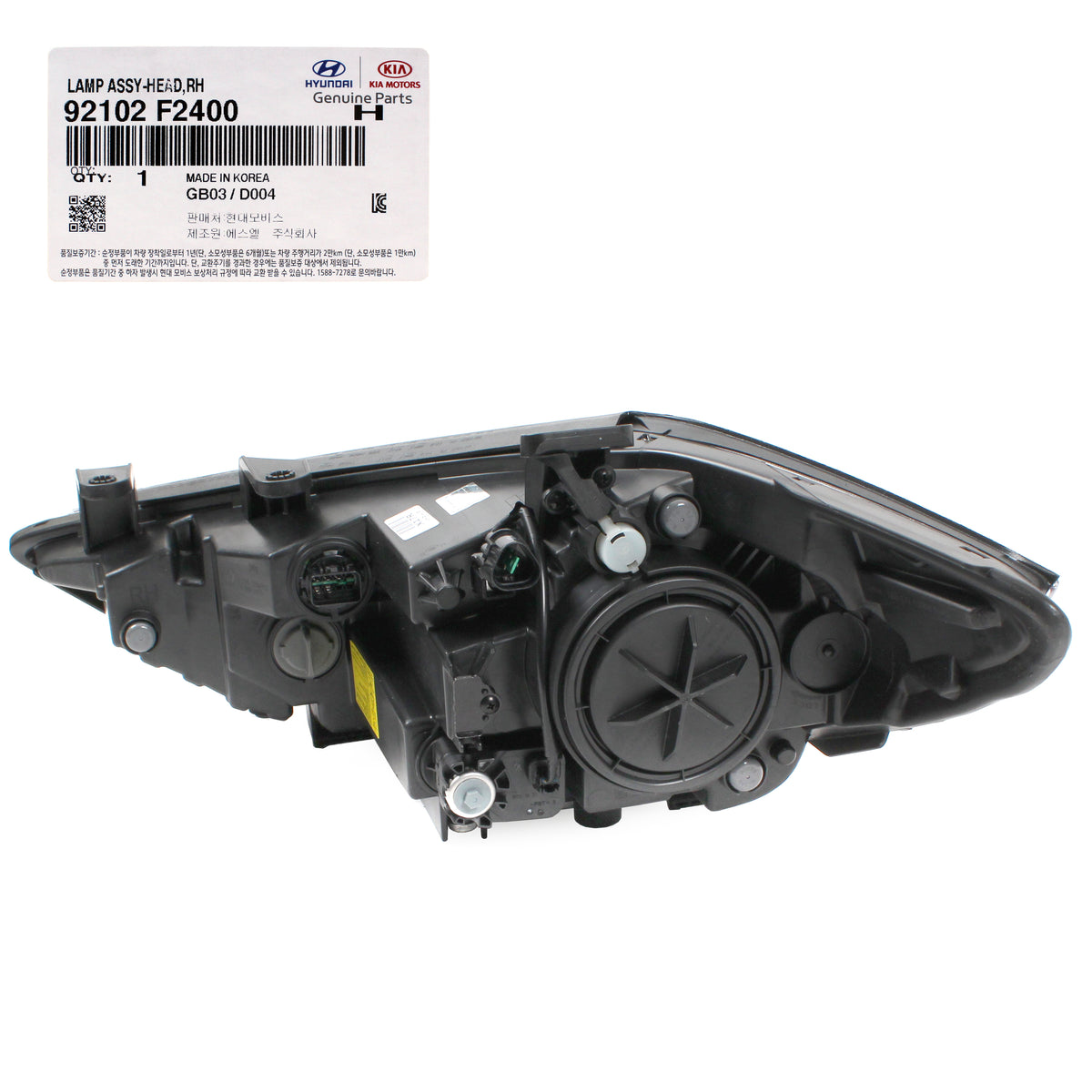 OEM HID DRL Headlight RIGHT PASSENGER for 2018 Hyundai Elantra Sport 92102F2400