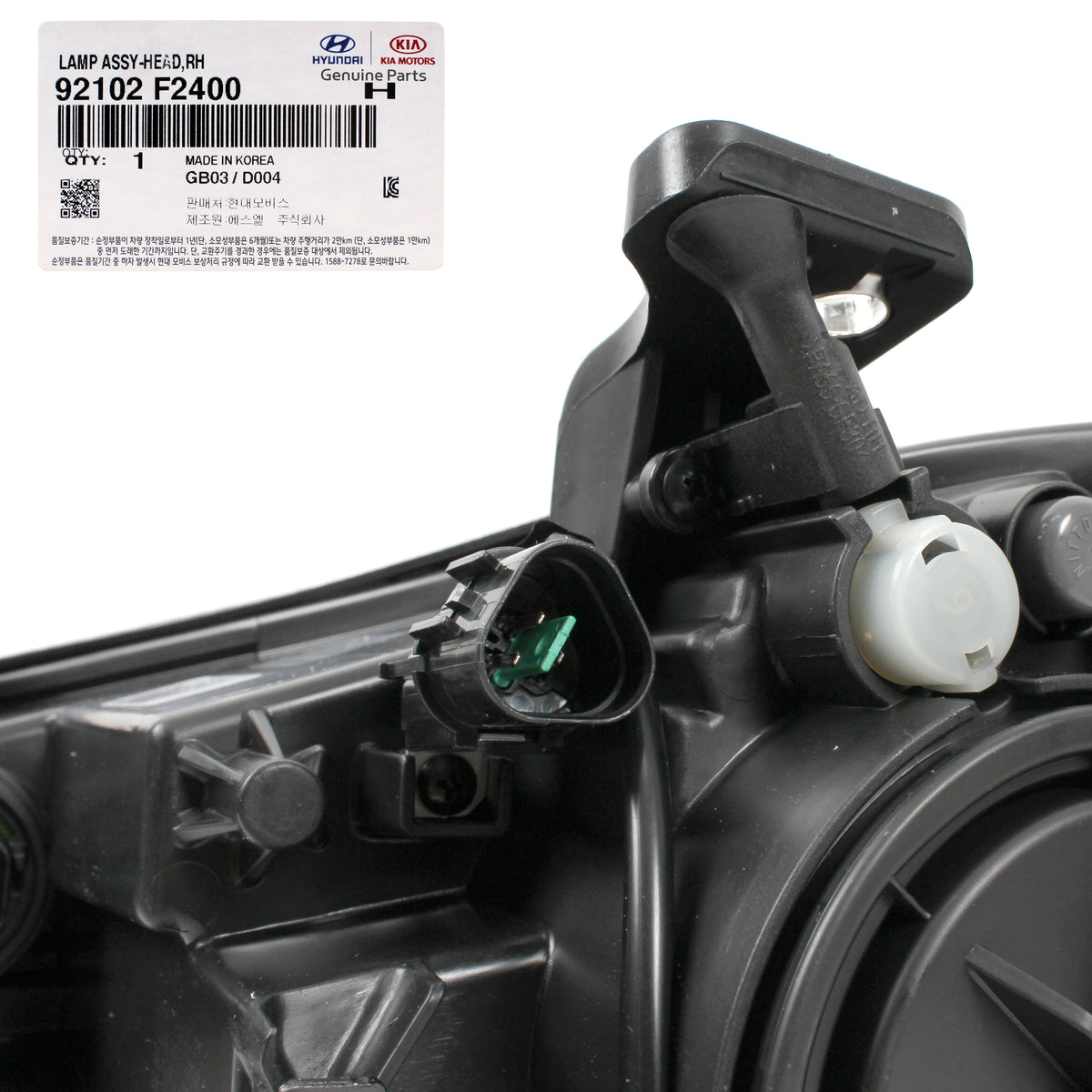 OEM HID DRL Headlight RIGHT PASSENGER for 2018 Hyundai Elantra Sport 92102F2400