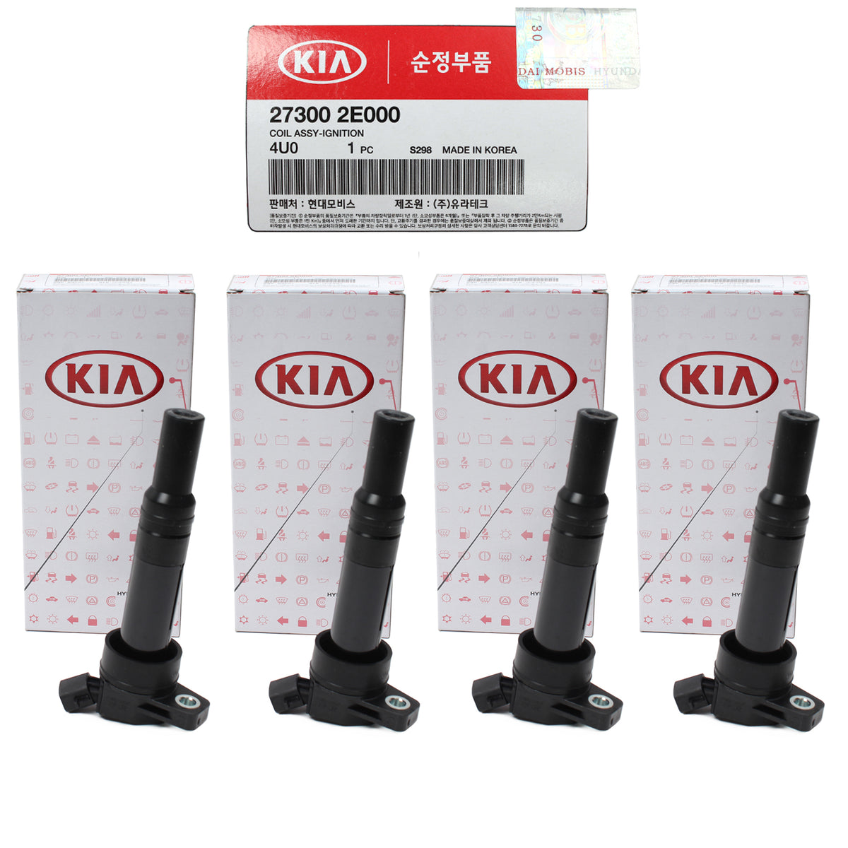 OEM Ignition Coil 4pcs for 11-20 Hyundai Elantra Tucson Forte Soul 273002E000