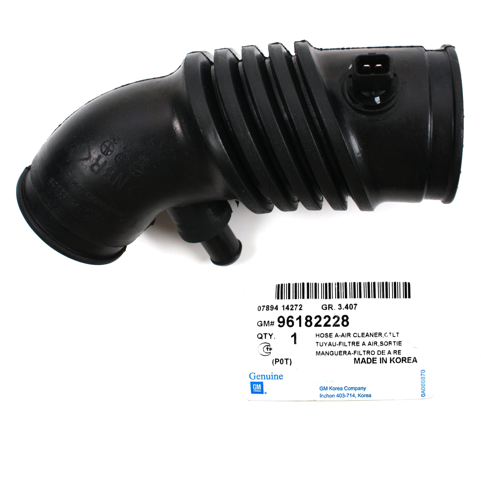 GENUINE Air Intake Hose Air Outlet Tube Fits 1999-2002 Daewoo Lanos OEM 96182228