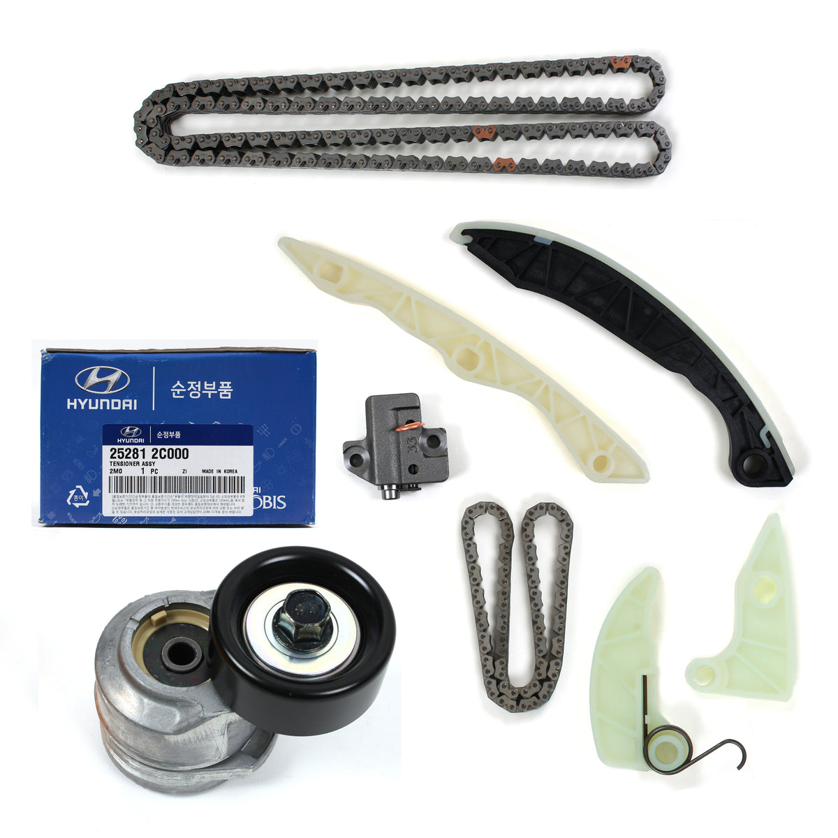 GENUINE Timing Chain Kit & Belt Tensioner for 10-13 Hyundai Genesis Co ...