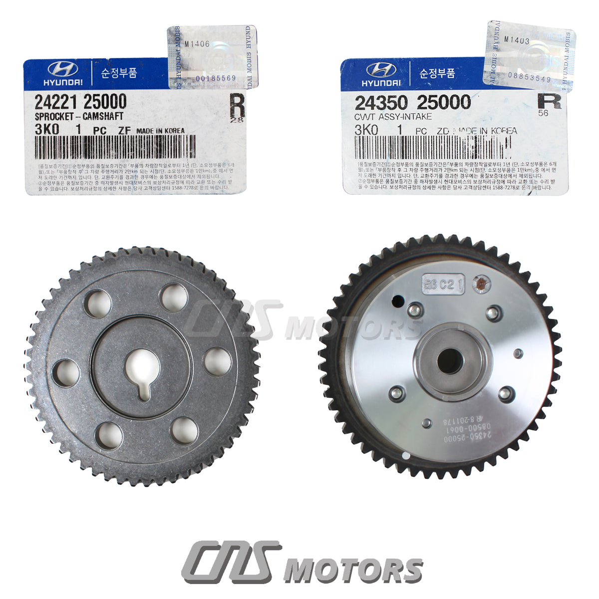 Fits 06-07 Sonata Optima Rondo 2.4L Complete Timing Chain Kit A/C Belt Tensioner