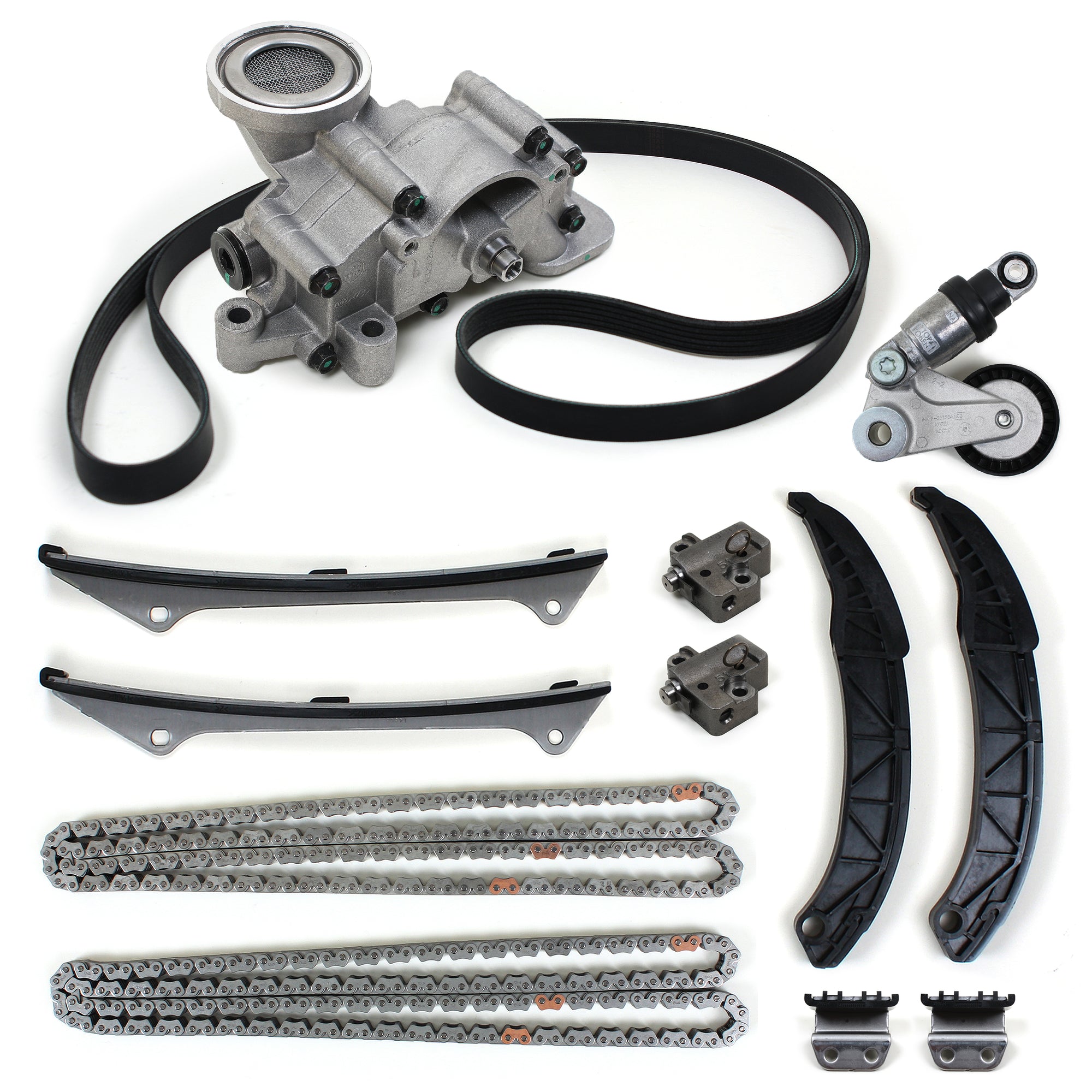 GENUINE 06-10 For Hyundai Kia 3.3L 3.8L Timing Chain Full Kit Oil Pump Tensioner