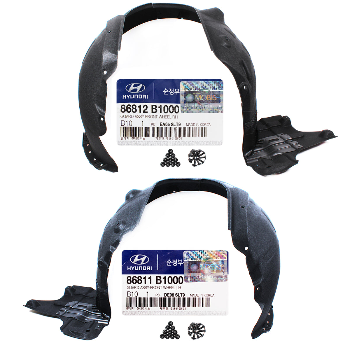 GENUINE Front Fender Liner Set for 2015-2017 Hyundai Genesis G80 OEM 86811B1000