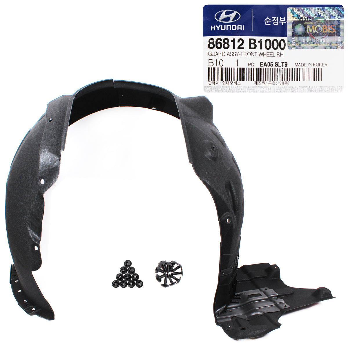 GENUINE Fender Liner Splash Shield FRONT RIGHT for Genesis G80 OEM 86812B1000