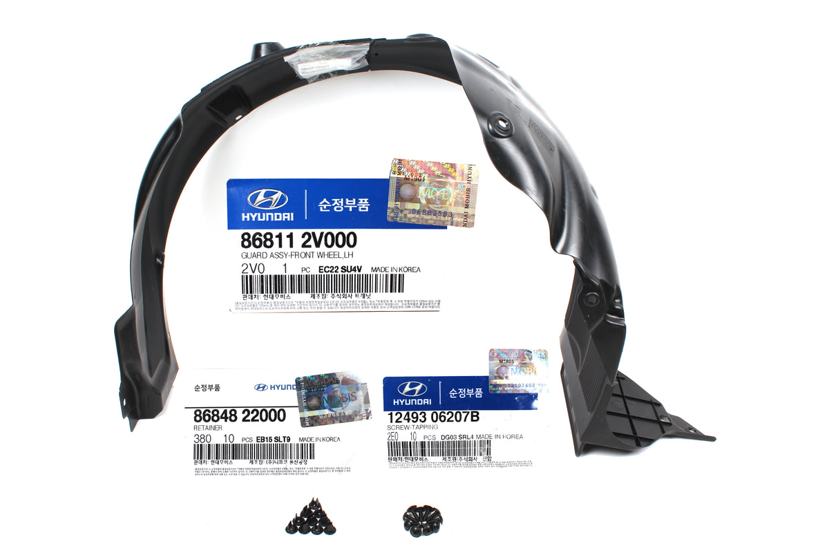 Fits 12 - 14 HYUNDAI VELOSTER BASE 1.6L (1591cc) DOHC L4 GENUINE FENDER LINER WHEEL GUARD FRONT LEFT