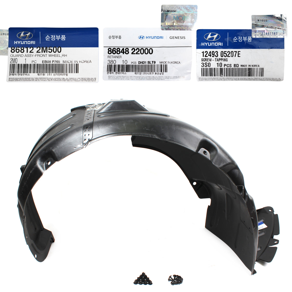 GENUINE Fender Liner FRONT PASSENGER for 1016 Hyundai Genesis Coupe 8