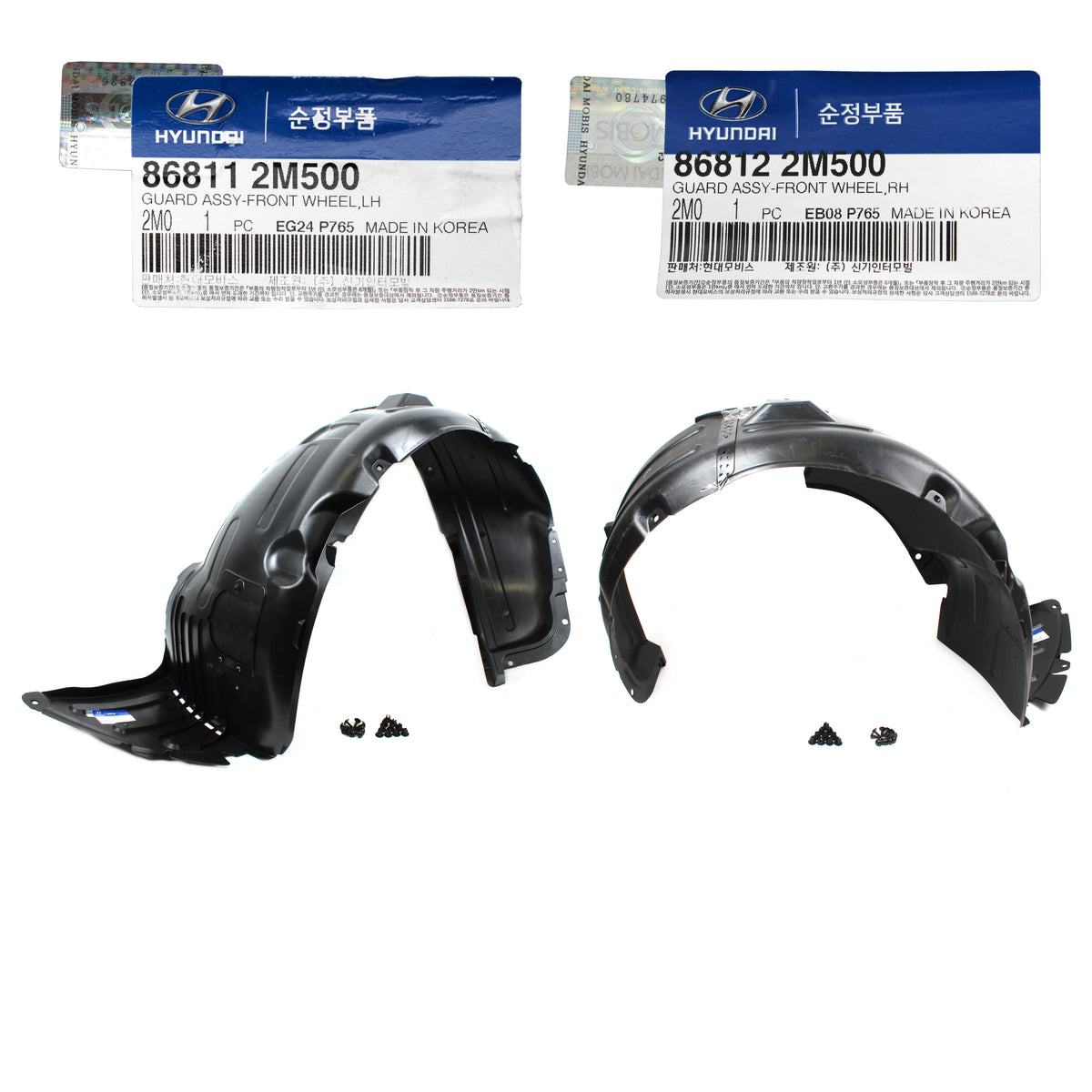 GENUINE Fender Liner Front LH,RH for 10-16 Hyundai Genesis Coupe 868112M500