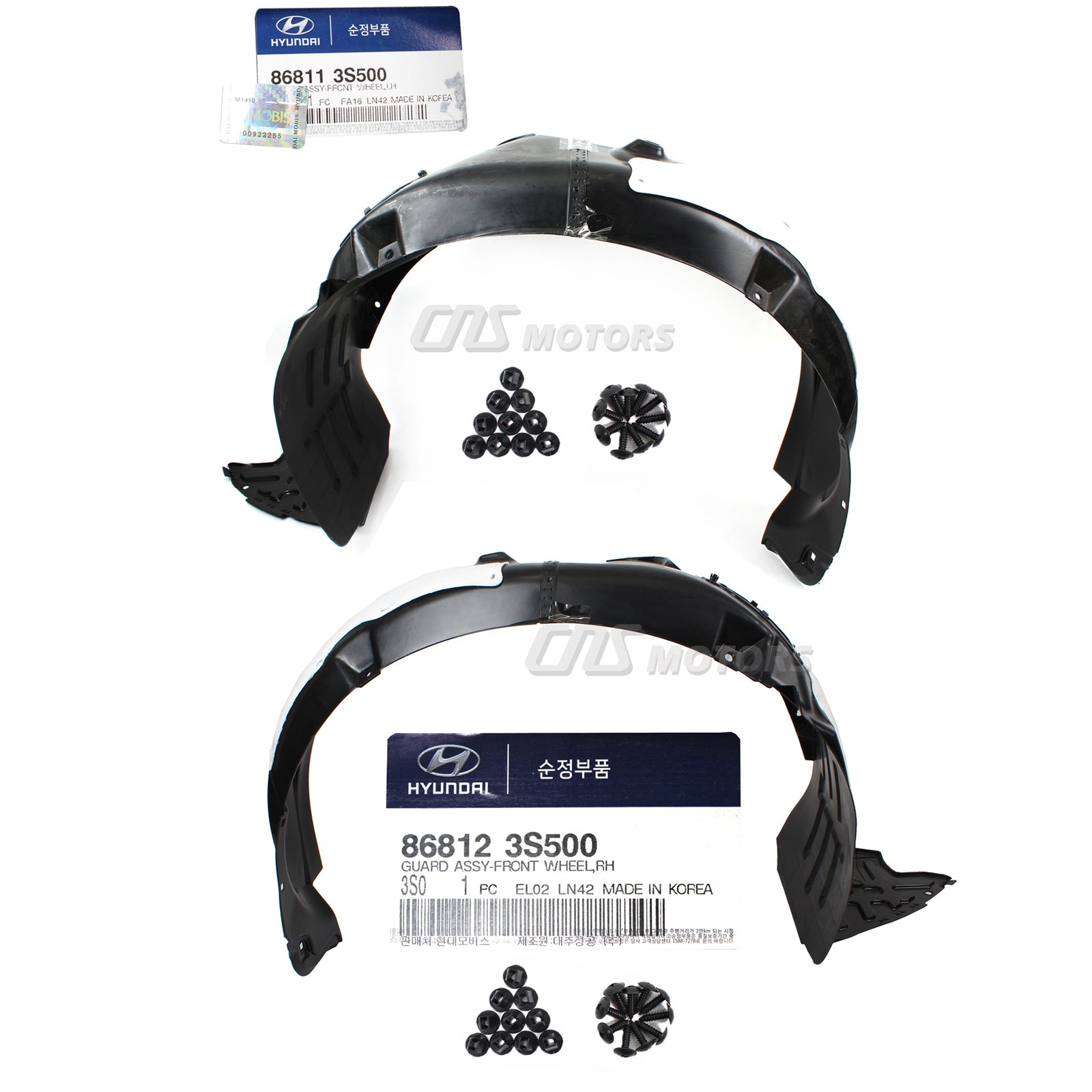 GENUINE Fender Liner FRONT LEFT & RIGHT for 2011-2014 Hyundai Sonata