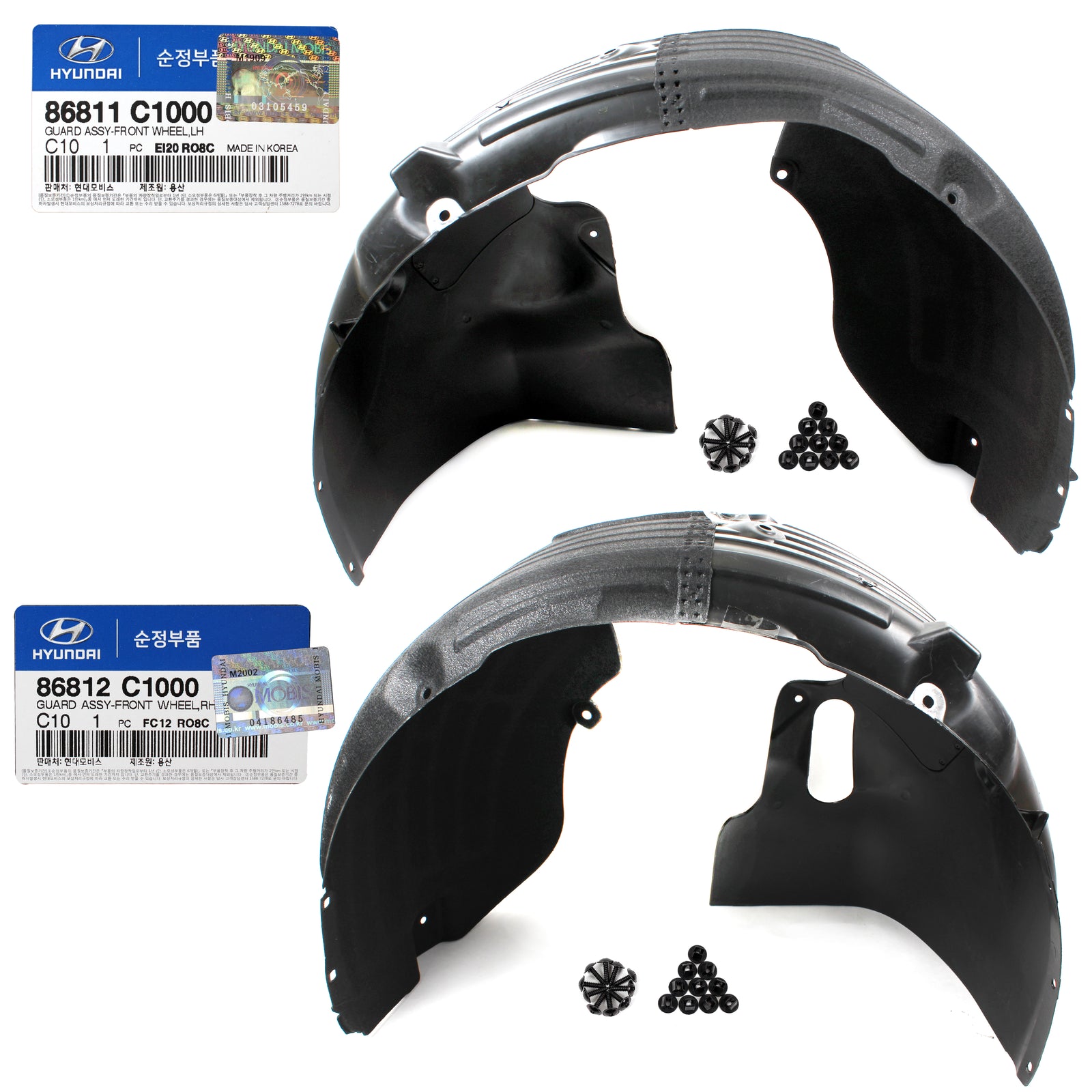 GENUINE Fender Liner FRONT LEFT & RIGHT for 15-17 Hyundai Sonata 86812C1000