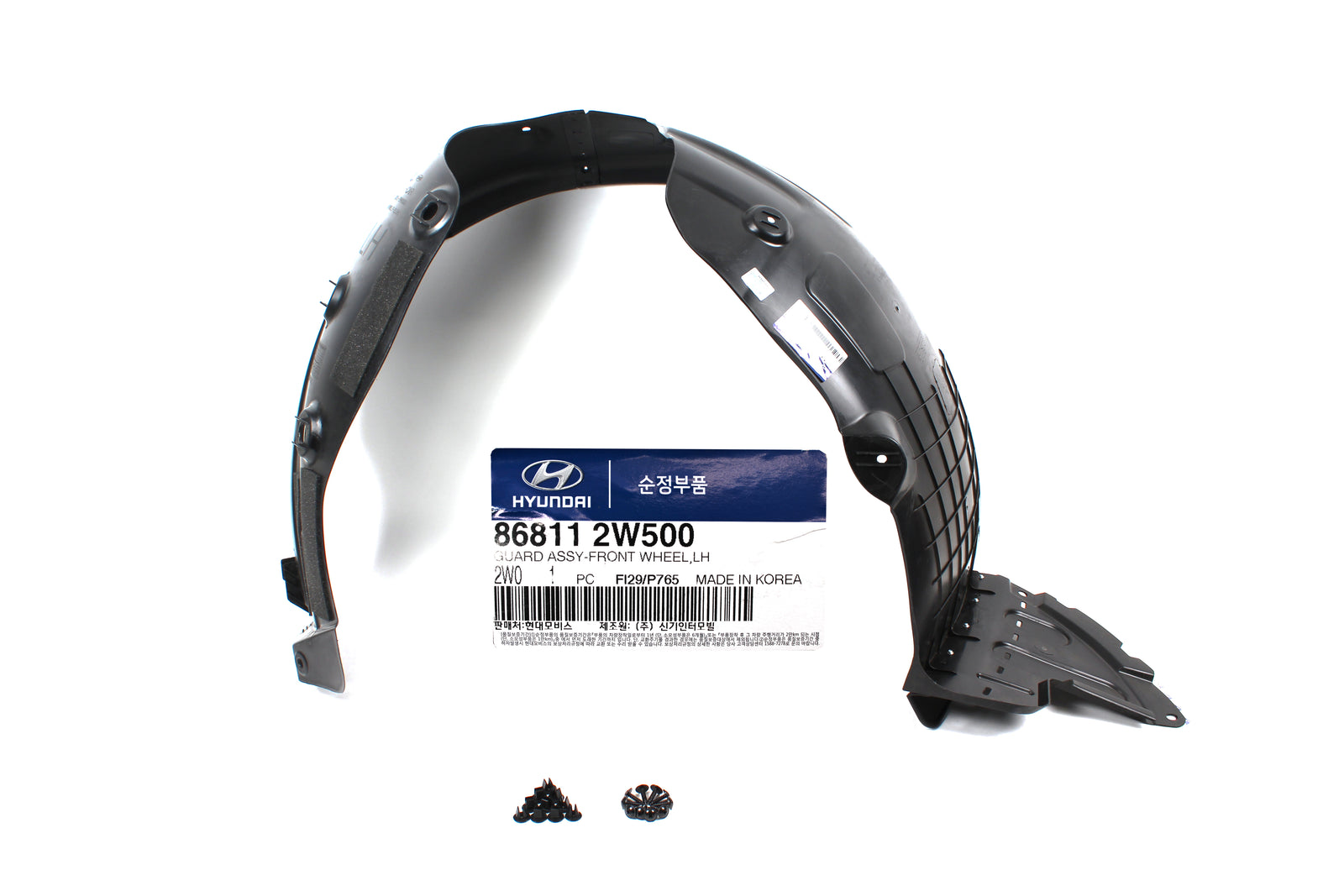 Hyundai OEM Fender Liner FRONT LEFT DRIVER for 17-18 Santa Fe Sport 868112W500