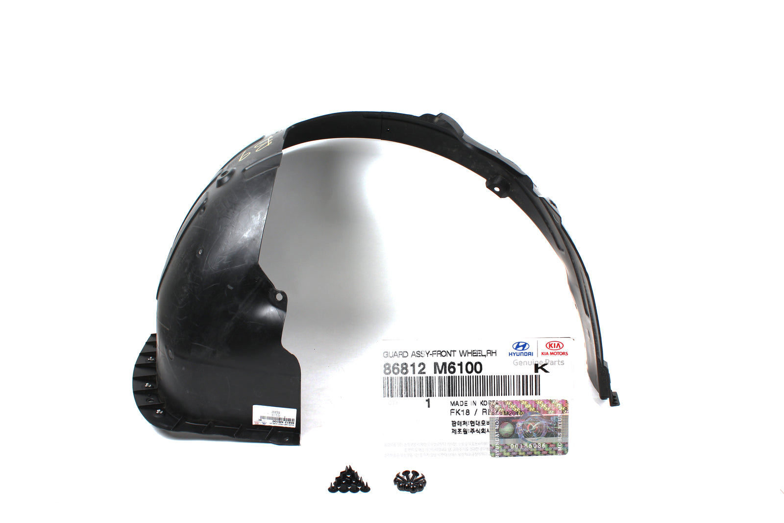 GENUINE Fender Liner FRONT RIGHT PASSENGER for 2019-2020 Kia Forte 86812M7000