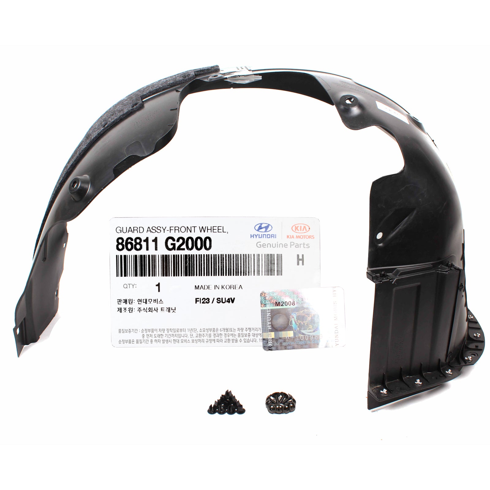 GENUINE Fender Liner FRONT LT RT SETS for 2017-2020 Hyundai Ioniq 86811G2000