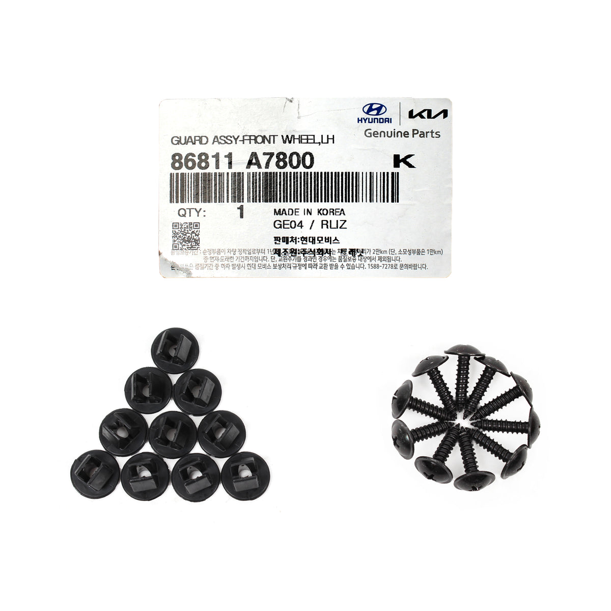 Fender Liner LEFT DRIVER GENUINE for 17-18 Kia Forte 86811A7800 86811B0000