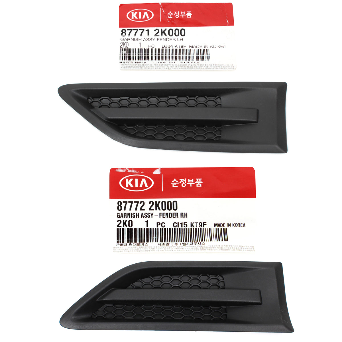 GENUINE FENDER TRIM MOLDING LEFT &amp; RIGHT for 2010-2013 KIA SOUL OEM 877712K000