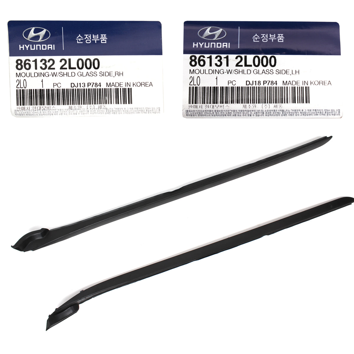 Side Windshield Molding LH RH GENUINE for 09-12 Hyundai Elantra 861312L000