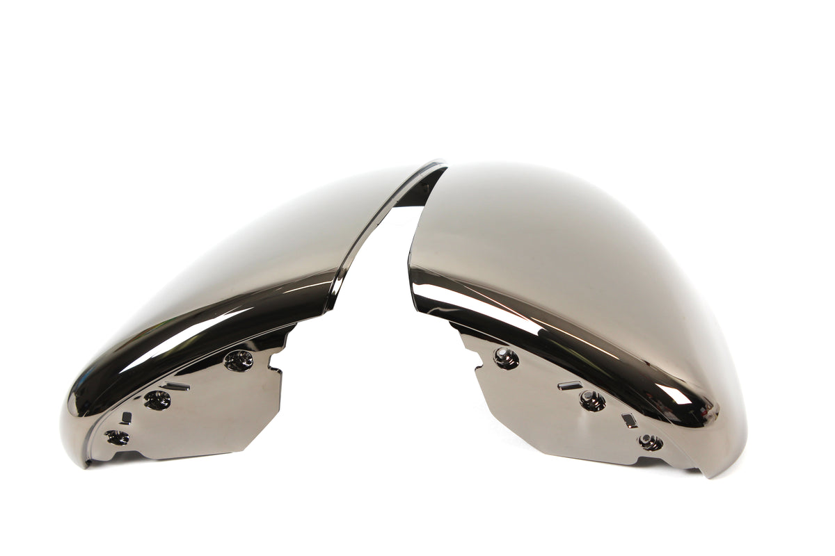 Fits 2018-2020 Kia Singer GENUINE Side Mirror Cover Dark Chrome LEFT &amp; RIGHT