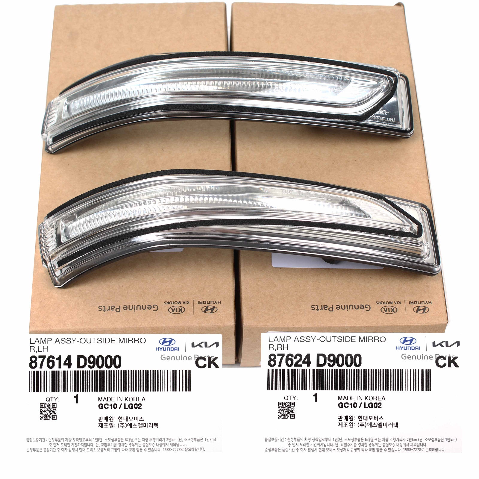 OEM Side Mirror Turn Signal lamp LEFT & RIGHT for 17-19 Kia Sportage 87624D9000