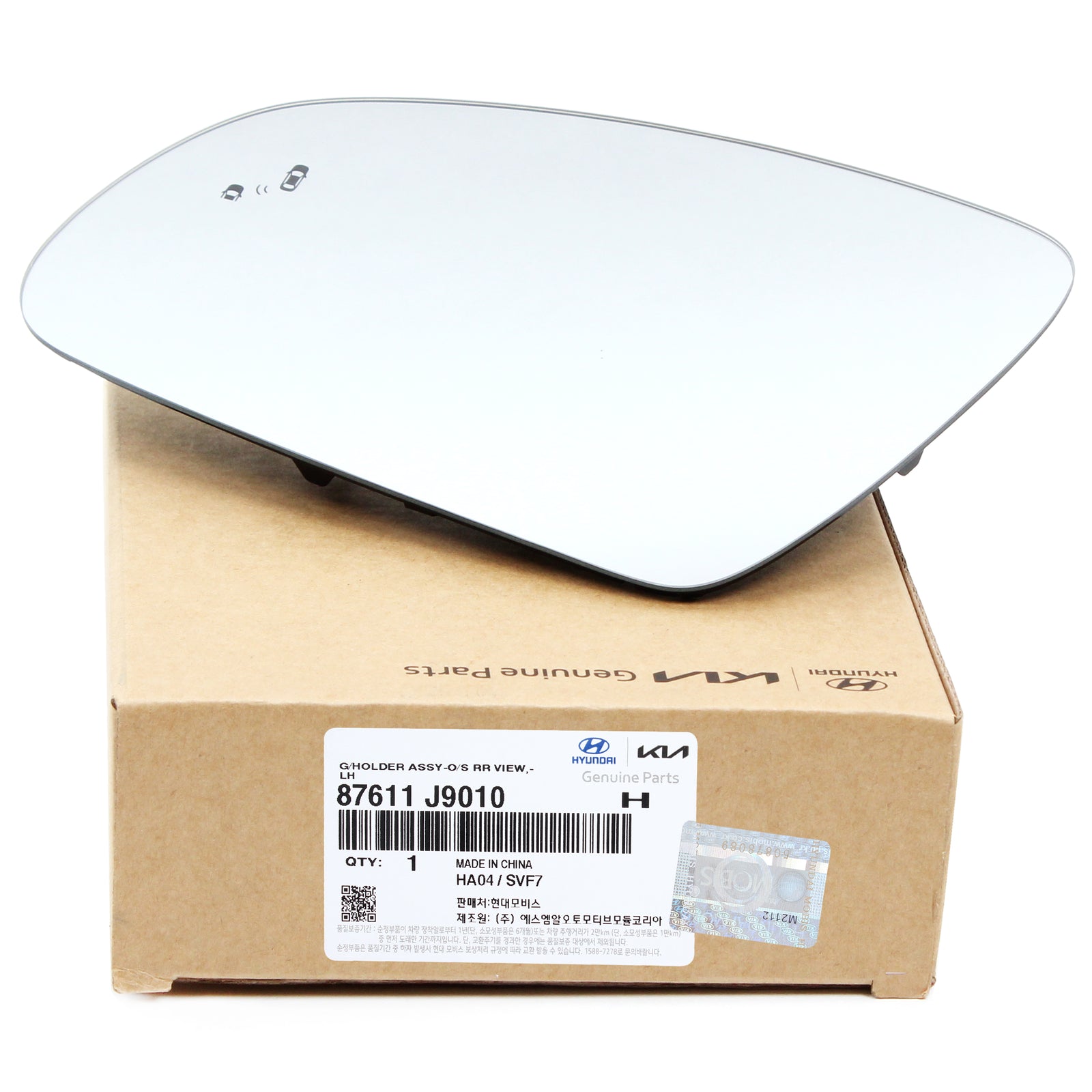 GENUINE Side View Mirror Glass LEFT w/ Heated Blind Spot for 18-21 Hyundai Kona