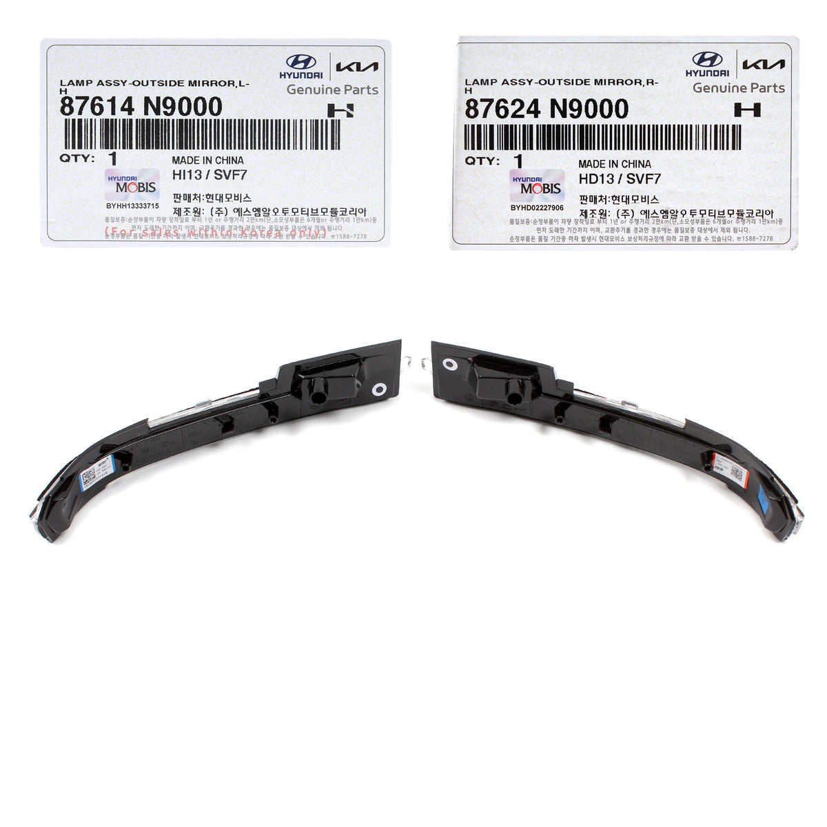 GENUINE Side Mirror Signal Lamps LEFT &amp; RIGHT for 2022 2023 Hyundai Tucson