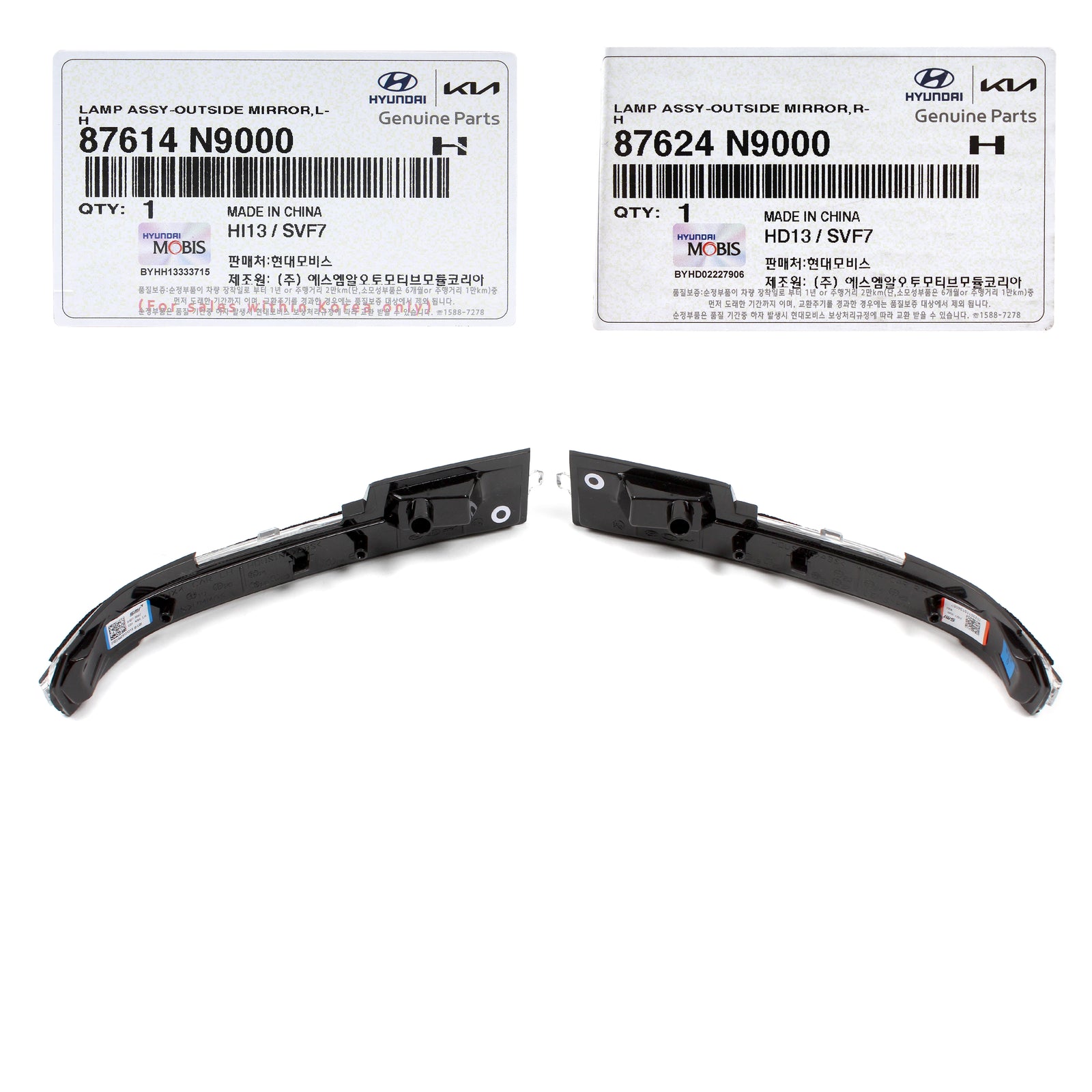 GENUINE Side Mirror Signal Lamps LEFT & RIGHT for 2022 2023 Hyundai Tucson