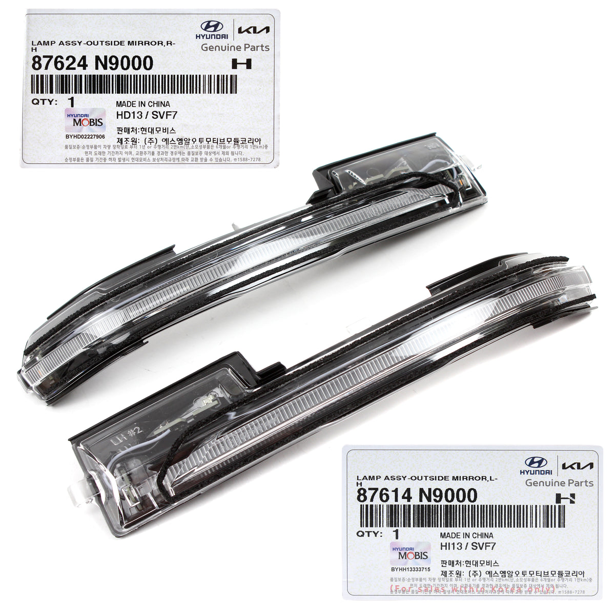 GENUINE Side Mirror Signal Lamps LEFT &amp; RIGHT for 2022 2023 Hyundai Tucson