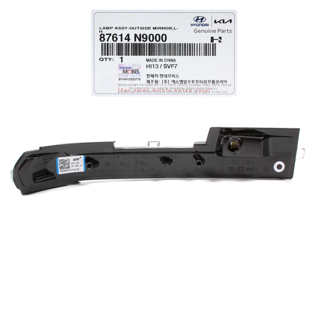 GENUINE Side Mirror Signal Lamp Repeater LEFT for 2022 2023  Hyundai Tucson 87614N9000