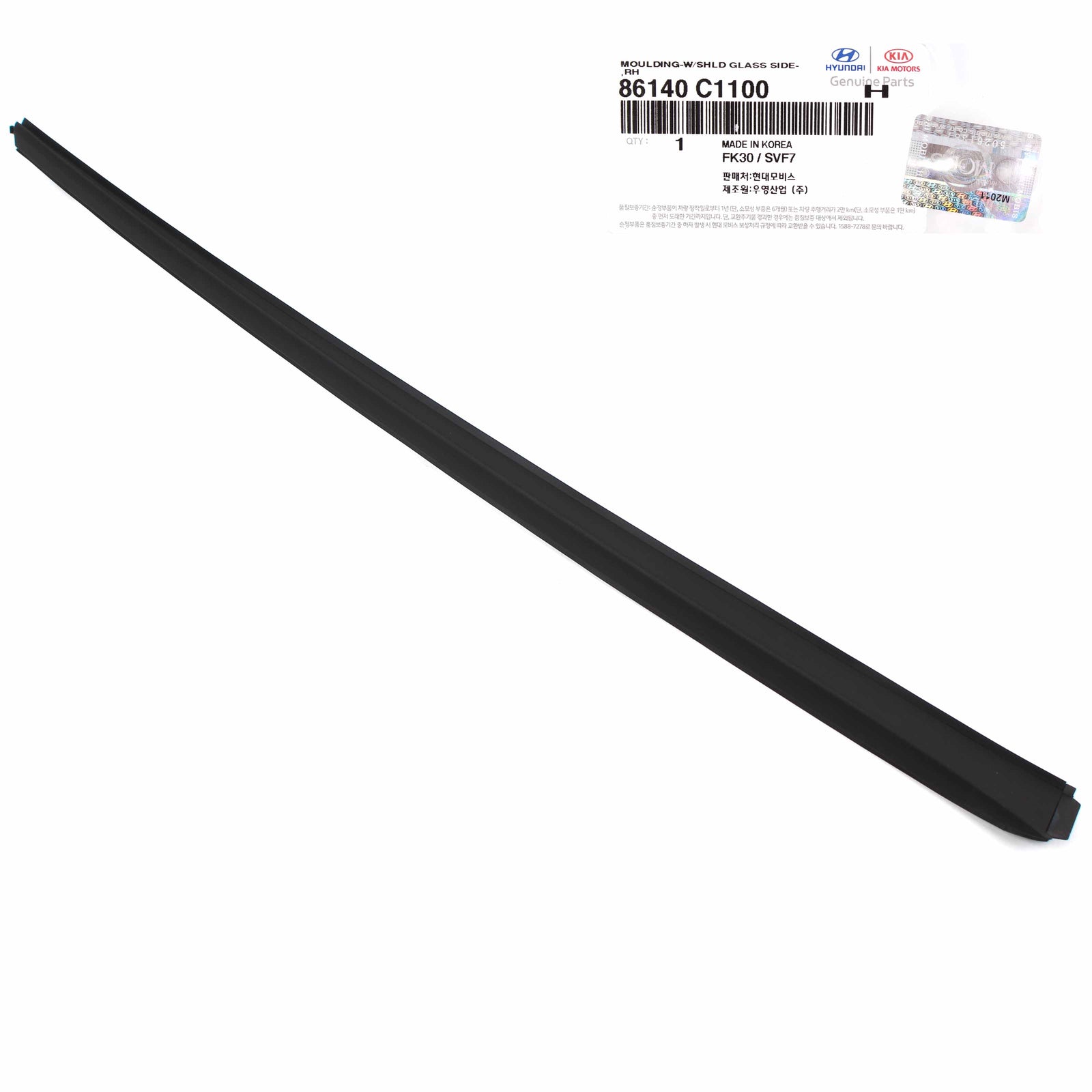 OEM Windshield Pillar Molding FRONT RIGHT for 15-19 Hyundai Sonata 86140C1100