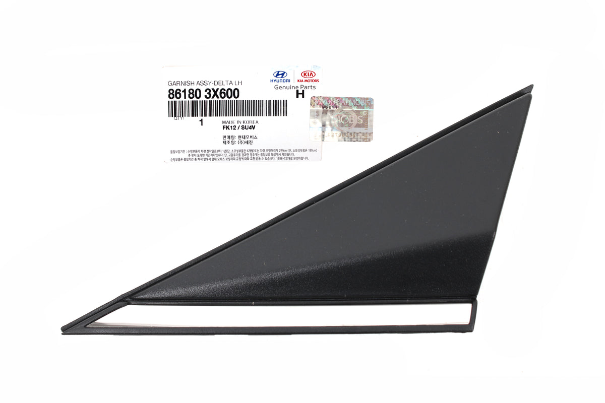 GENUINE Fender Corner Mirror Molding DRIVER for 14-16 Hyundai Elantra 861803X600