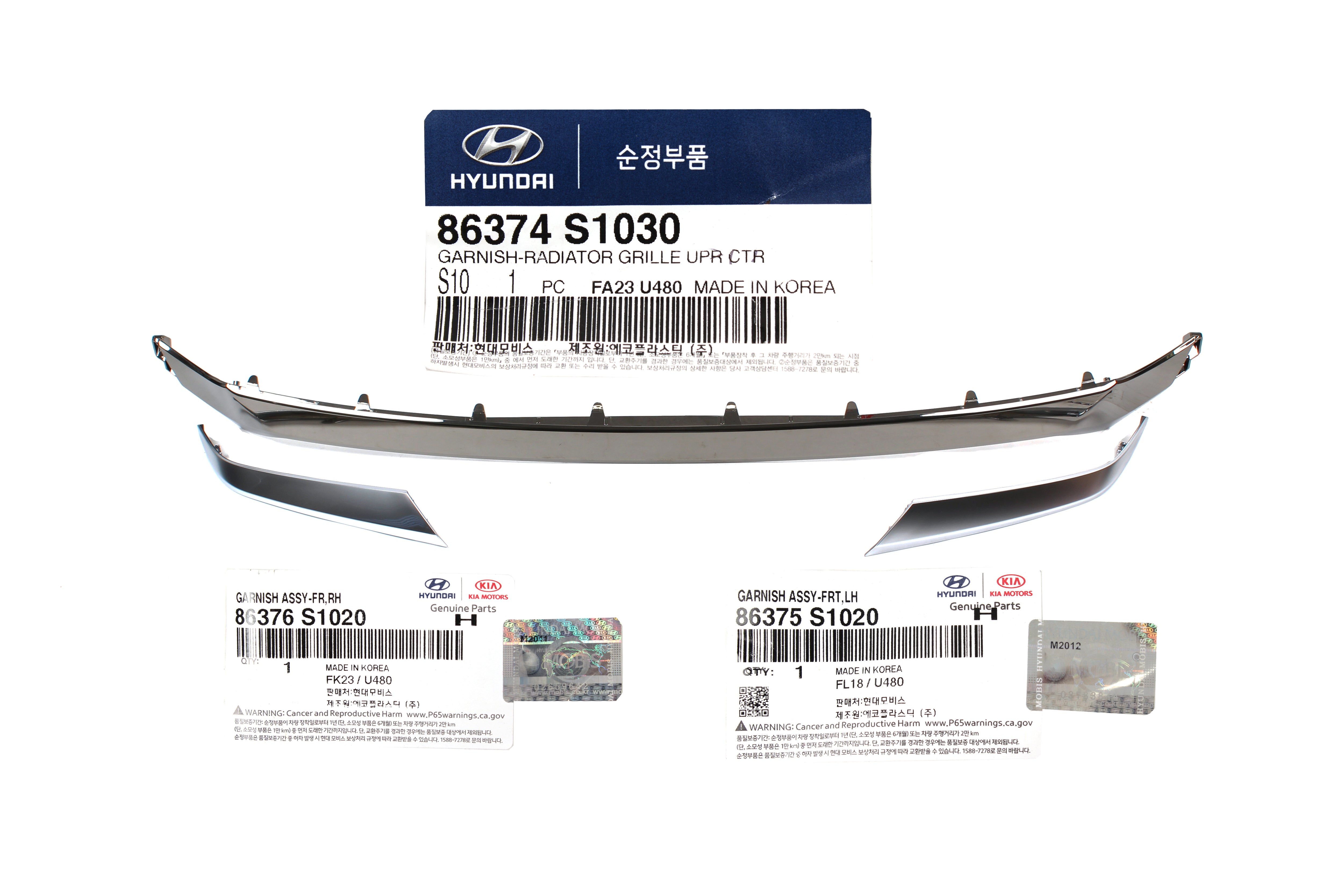 Front Right Bumper Face Bar Trim Molding For 19-20 Hyundai Santa Fe 86376-S2010 Front Right Bumper Face Bar Trim Molding For 19-20 Hyundai Santa Fe 86376-S2010