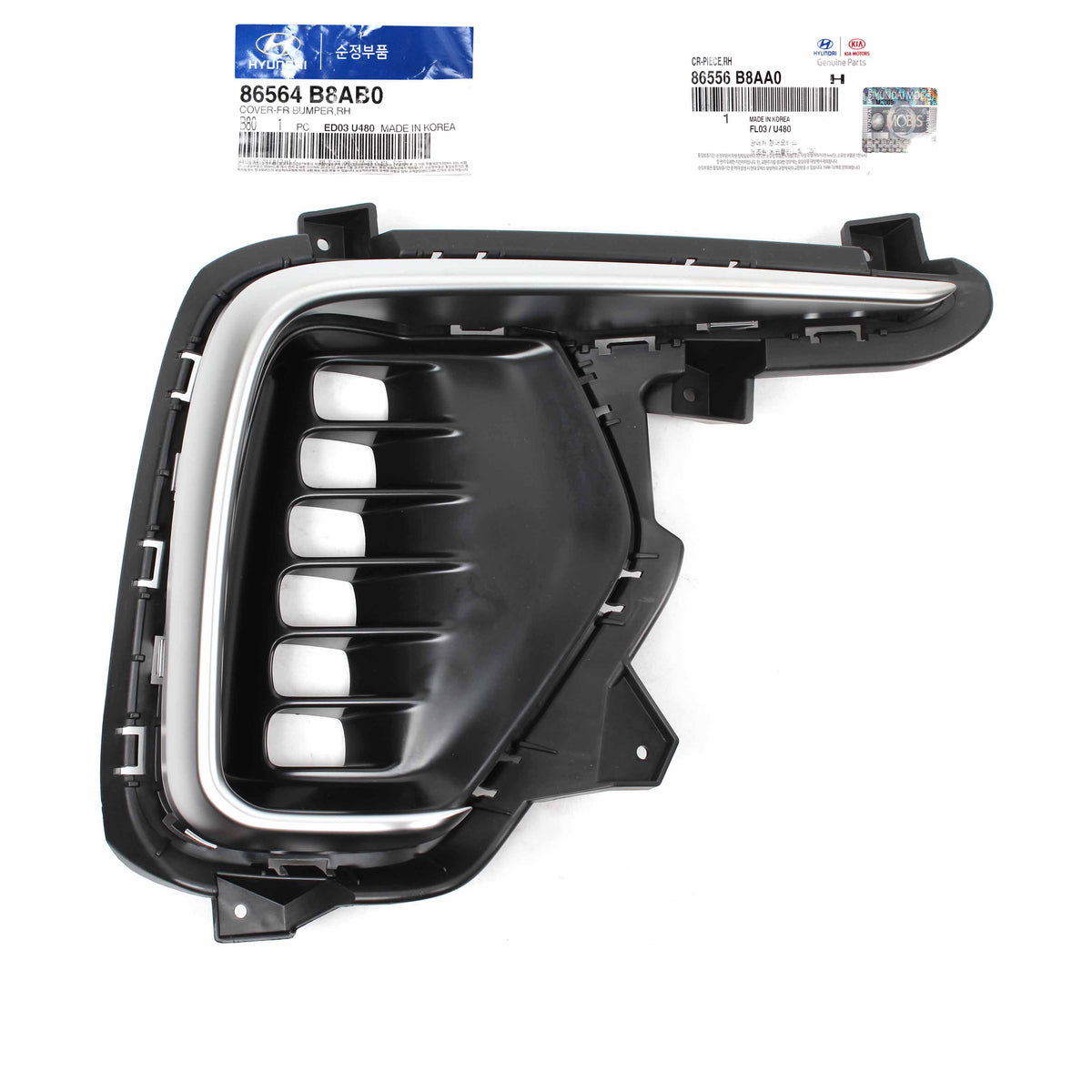 GENUINE Fog Light Cover Bezel &amp; Molding LH RH for 17-19 Santa Fe XL 86564B8AB0