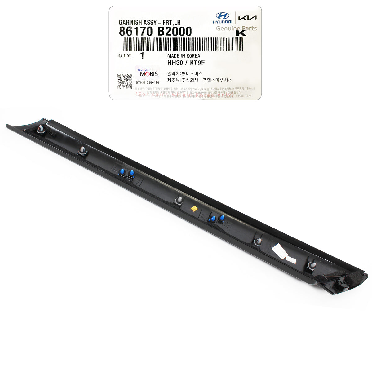 GENUINE Windshield Pillar Molding LEFT for 2014-2019 Kia Soul 86170B2000