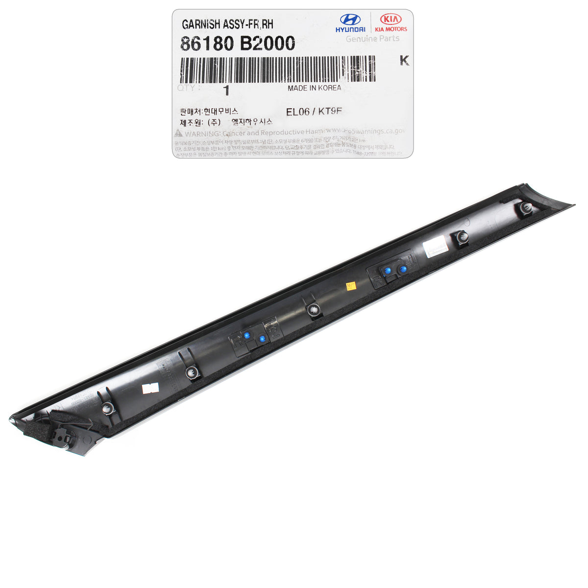 GENUINE Windshield Pillar Molding LH &amp; RH for 2014-2019 Kia Soul 86180B2000