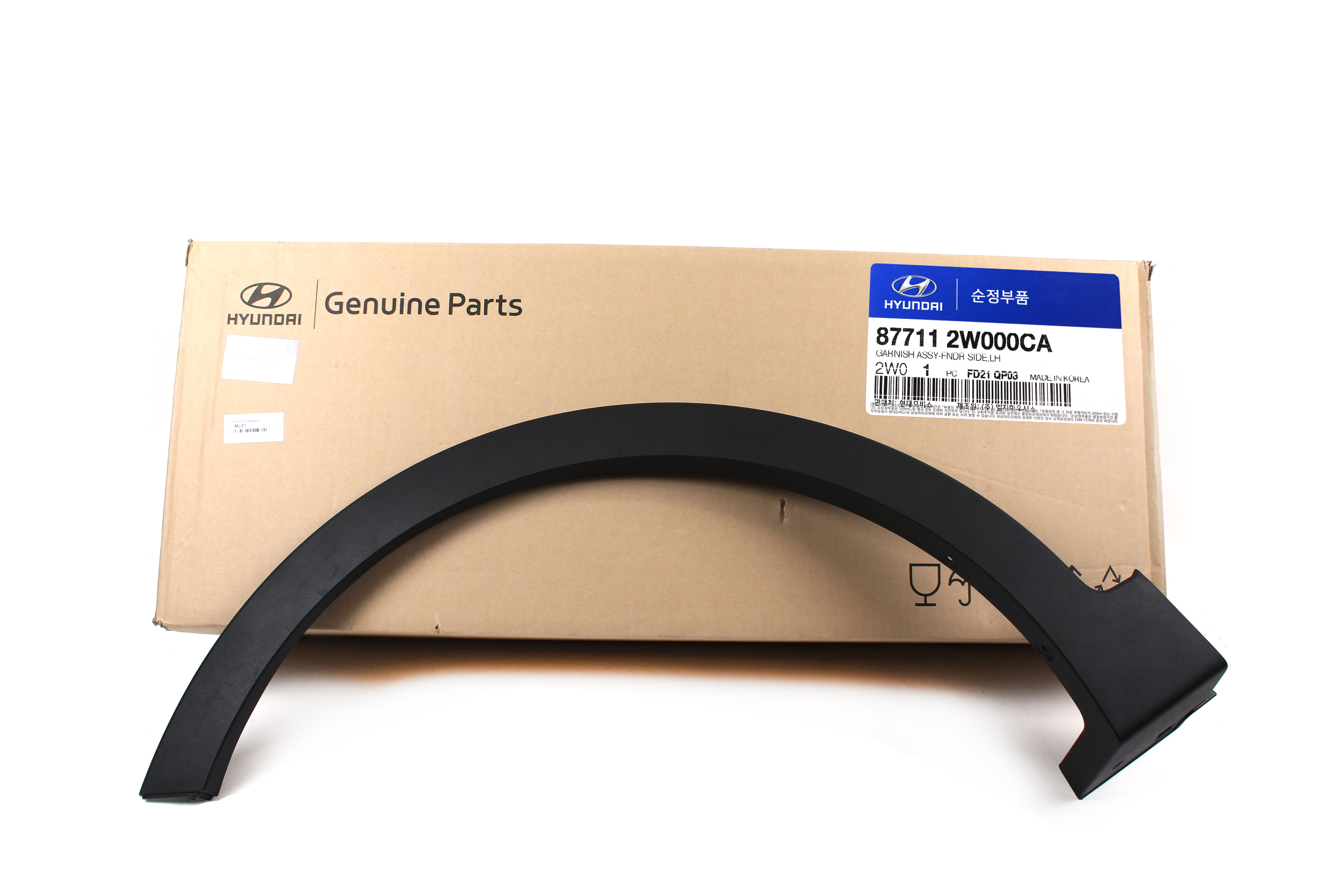 GENUINE Front Fender Side Garnish LEFT for 12-15 Hyundai Santa FE 8771 ...